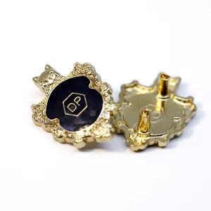 사용자 정의 개인 디자인 브랜드 골드 금속 로고 핸드백 금속 로고 의류 라벨 하드웨어 금속 태그 의류