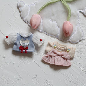 ชุดเดรสเจ้าหญิงผ้าฝ้าย12ซม. สำหรับตุ๊กตาผ้ากำมะหยี่เสื้อโค้ทการ์ตูนของเล่น - Product Image 2