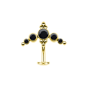 Calendo | ASTM F136 Titan nội bộ treaded cong bụng nút Vòng rốn rốn xuyên bụng TITAN piercing bụng Thanh - Product Image 3