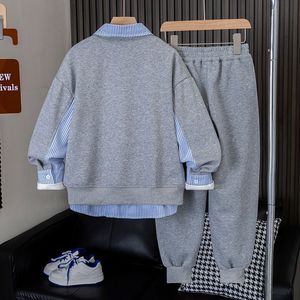 Conjunto de Traje Casual de Verano para Niños 2025 Nuevo 100% Algodón Tejido Peinado Largo y Moderno - Product Image 3