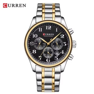 Montre à quartz pour homme CURREN 8466, étanche, chronomètre, date, mode avancée, bracelet en acier inoxydable, montre de sport originale pour homme - Product Image 1