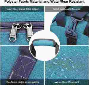 กระเป๋าเดินทางแบบดัฟเฟิลกันน้ำลายเรขาคณิตสำหรับผู้ชายและผู้หญิง ทำจากโพลีเอสเตอร์ ปิดด้วยซิป ทนทานต่อการฉีกขาด มีช่องใส่รองเท้า - Product Image 4