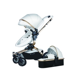 Poussette de luxe pour bébé Purorigin, pliable 3 en 1, légère, en alliage d'aluminium, système de transport pour les bébés de 6 mois à 3 ans - Product Image 1