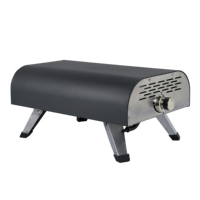 Four à pizza au gaz extérieur en acier inoxydable résistant aux hautes températures de luxe Pierre en cordiérite pour barbecue Voyage Camping Compact