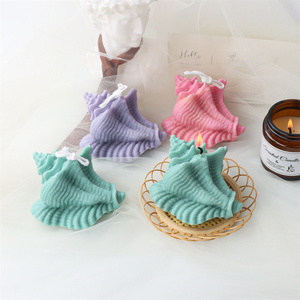 Moule en silicone pour bougie en forme de coquille de conque, moule à gâteau géométrique européen, moule à chocolat, moule à plâtre en forme de coquille de conque - Product Image 1