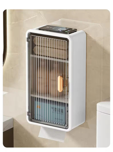 Wholesale Waterproof Bathroom Tissue <b>Box</b> <b>Removable</b> Plastic Modern Wall Mounted Hanging Storage Shelf - Product Image 5