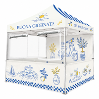 Tente de stand alimentaire extérieur personnalisée, auvent imperméable avec logo imprimé pour la promotion d'événements festifs et de marchés