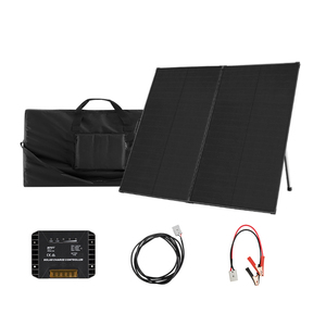 IP65 a prueba de agua todo negro Shingled Cell <span class=keywords><strong>Tech</strong></span> 200W Floding paneles solares con soporte para Camping coche RV caravanas techo - Product Image 4