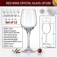 Verres à vin grande capacité transparents, verres à vin rouge Bourgogne, gobelets transparents Bordeaux, vente en gros de coupes en cristal pour mariage