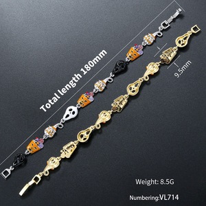 All'ingrosso moda tutti i santi accessori di Halloween gioielli smaltato strega caramelle fantasma teschio ciondolo braccialetti divertenti - Product Image 6