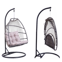 Vente directe des fabricants, meubles d'extérieur, patio, balançoire, chaise suspendue pliante, rotin, chaise oeuf