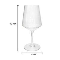 Copas de Vino Modernas Transparentes Irrompibles de PC, Reutilizables y Ecológicas, Capacidad de 201-300 ml, para Piscina, Aire Libre, Campamento, Picnic