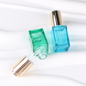 Colorful Glass Square Dropper Bottle Customized Cosmetics Essential Oil Bottle 30ml <b>Container</b> Empty with Screw Cap - Product Image 2