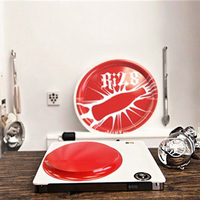 Plateau en fer blanc de forme ronde, de qualité alimentaire chinoise avec finition antidérapante