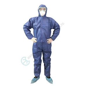 डिस्पोजेबल सुरक्षा वाटरप्रूफ लुभावनी पॉलीप्रोपाइलीन कवर ब्लू वर्कवियर - Product Image 5