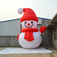 Bonhomme de neige géant gonflable de Noël Longgang, chapeau rouge, écharpe, tissu Oxford, durable, résistant au soleil, résistant à l'eau, extérieur, hiver