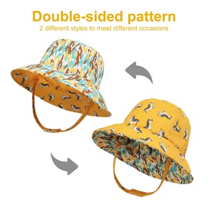 Chapeau Bob Personnalisé avec Logo pour Enfants, Jaune, 100% Coton, pour Filles et Garçons, Pliable, Amusant et Cool, Réversible, pour la Plage, la Protection Solaire, pour Adolescents et Tout-Petits - Product Image 2