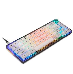 Clavier de jeu mécanique filaire Motospeed CK69 67 touches avec effet lumineux RVB, interrupteurs <span class=keywords><strong>Gateron</strong></span> GPro rouges, prise en charge du remplacement à chaud - Product Image 3