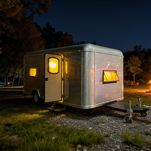 <span class=keywords><strong>Camping</strong></span>-<span class=keywords><strong>car</strong></span> statique - Caravane <span class=keywords><strong>de</strong></span> voyage moderne économique pour 4 personnes avec <span class=keywords><strong>douche</strong></span>, hébergement <span class=keywords><strong>de</strong></span> glamping - Product Image 3