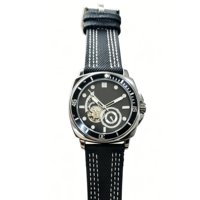 Nouvelle Montre Mécanique de Luxe 2026 Automatique Cadran Noir Aiguilles Lumineuses Bracelet en Toile
