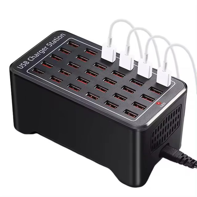 USB Charger 30 Port 150W Smart Detect Charging Station 100W Electric PD Multiple Devices 30 Port USB Hub with Multiple Devices