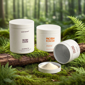 Premium Aluminum Jar for Powder | Refillable <b>Container</b> for Nutritional Supplement Powders - Product Image 1