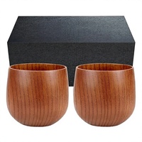 Tasse en céramique rustique en bois de jujubier – Mini tasse vintage laquée, écologique, imprimée en sérigraphie, pour promotion