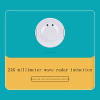 Interrupteur de lumière à détecteur de mouvement radar micro-ondes moderne 24 GHz 12 V-36 V, montage mural ou au plafond, réglable à 360 degrés