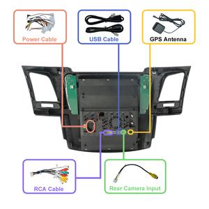 Topway TS7 đài phát thanh xe hơi xe DVD Player GPS Tesla phong cách GPS BT WIFI FM xe Stereo cho TOYOTA FORTUNER VIGO Hilux - Product Image 5