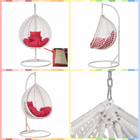 Boîte d'emballage Patio hamac à bascule mobilier d'extérieur coussin plus épais Chaise longue oeuf rotin intérieur suspendu chaise balançoire chaise