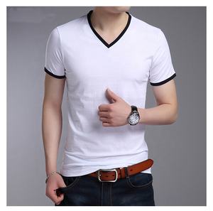 Produttore del Commercio All'ingrosso Logo Personalizzato Caldo di Vendita di Estate Manica Corta di Colore di Contrasto Mens <span class=keywords><strong>V</strong></span> Neck <span class=keywords><strong>T</strong></span> <span class=keywords><strong>Shirt</strong></span> - Product Image 2