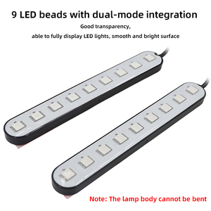 Promotion : Bande lumineuse LED DRL 9 LED RGB effet caméléon pour voiture et <span class=keywords><strong>moto</strong></span> 12V 24V, étanche, installation sans perçage - Product Image 2