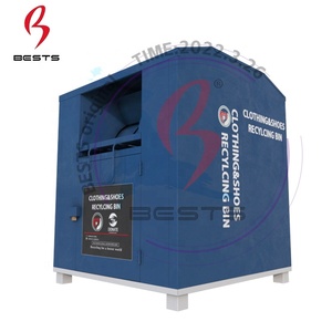 Outdoor China metal steel outdoor street clothing donation bin recycling clothes box