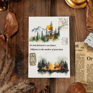 10 pegatinas por paquete, 4 tipos de materiales para <span class=keywords><strong>la</strong></span> base de decoración del paisaje acuático de <span class=keywords><strong>la</strong></span> cuenta manual de <span class=keywords><strong>la</strong></span> <span class=keywords><strong>serie</strong></span> Wuli Mountain and River - Product Image 2