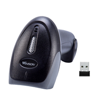 Lecteur de codes QR sans fil portable, scanner de codes-barres 2D avec base