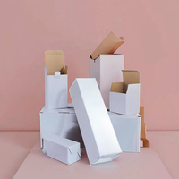 Faible MOQ, boîte en papier pliante de petite taille de 350 g, boîte en papier cadeau blanche, boîte en papier cartonné blanc à bon prix
