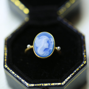 แหวนเงิน S925 ประดับหินอาเกต คามี โอ๊กลวี ดีไซน์สไตล์โบราณ ดีไซน์พิเศษ - Product Image 4