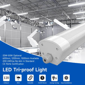 Lumière LED Tri-proof 100 pouces IP65 Étanche 5000K Lumière du jour Éclairage industriel pour entrepôts et usines - Product Image 3