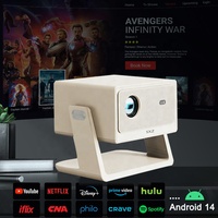 Proyector de Cine en Casa LED LCD Portátil Mini de 400 ANSI con Sistema Android 14, WiFi 5G y 1080P, Gran Venta en Rakuten Japón