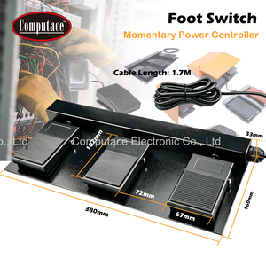 Interruptor de Pedal de 3 Vías Negro, 16A 125V/250V CA, Interruptor de Control de Pie Triple para Equipos Industriales y Dispositivos Médicos - Product Image 2