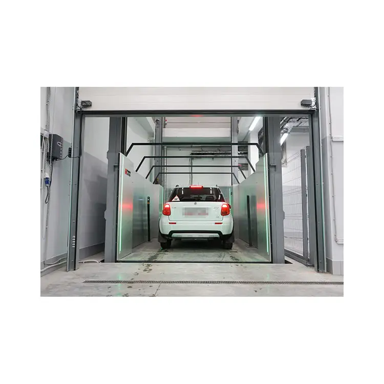 Upscale Customized Underground Parking Guide Rail Car Lift For High Class Shopping Centre