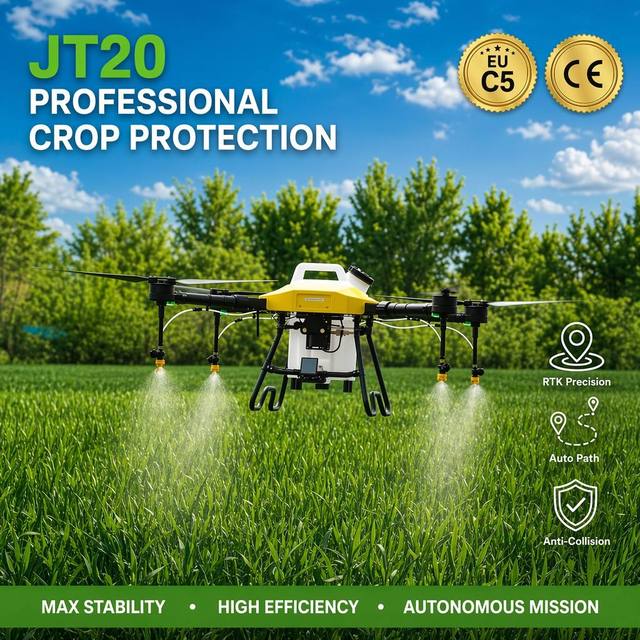 Professional Agriculture Drone Field Spraying EU C5 Compliance Smart Farming Crop Protection Industrial Grade GPS Accuracy