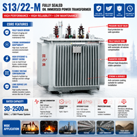 Yüksek Verimli 3 630KVA 1000KVA Alüminyum Sargılı Yağlı Tip Güç Trafosu Model S13/22-M Jinhand Endüstriyel Güç İçin