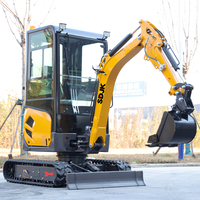 ENVÍO GRATUITO Mini Excavadora SDJK de 1, 2 y 3 Toneladas con Certificación CE y EPA, Mini Excavadora Agrícola con Motor Kubota en Venta
