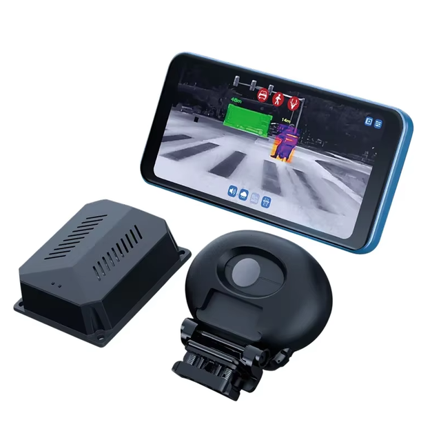 256*192 Automotive AI Thermal Imager Camera 6.25" Screen Night Vision Car Recorder Support WIFI for Rain Snow and Fog