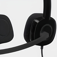 Headset Stereo On-Ear Logitech H151 3.5 mm Kabel Audio Mikrofon Eksternal ENC 22 Ohm