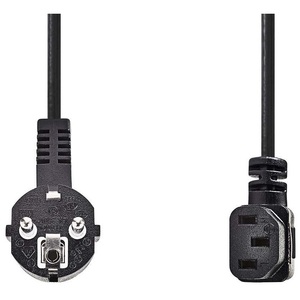 Cordon d'alimentation avec prise Schuko norme allemande IEC 320 C13 coudé 2m - Product Image 2