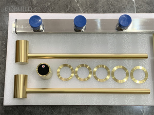 Sèche-serviettes électrique infrarouge en acier inoxydable 304, Design moderne, couleur or, pour salle de bain - Product Image 5