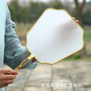 Bamboo Silk Round <b>Fan</b> Xuan Paper Surface Traditional Chinese Painting Craft <b>Fan</b> Handheld Foldable Home Garden Use - Product Image 2