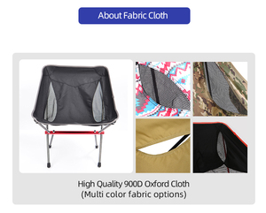 Hot verkopende zwarte strandcampingstoel voor buiten, draagbare visstoel met lage rugleuning - Product Image 6